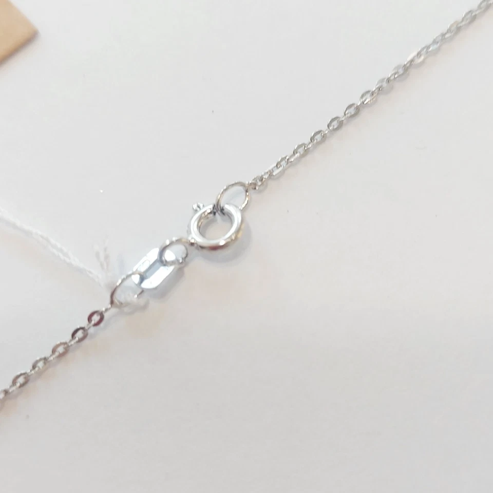 Collana donna argento 925 rodio bianco ciondolo pendente perla zirconi brillanti - Immagine 4 di 4