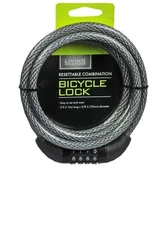 LIVING SOLUTIONS Bicycle Lock W/ Resettable 5 Digit Combination! - 5 Feet- NEW!