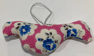 Vintage Retro Herz Vogel Hänger aus Cath Kidston Provence Rosen Stoff