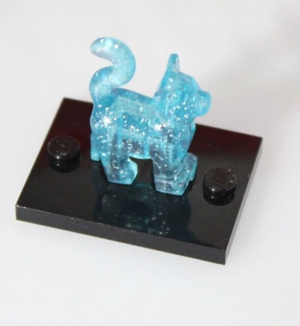 Lego New Glitter Trans Light Blue Cat Standing Animal Piece D689