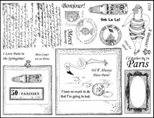 Unmounted Rubber Stamp Plate, Unmounted/Uncut Pink Rubber Stamps