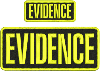 E V I D E N C  E EMBROIDERY PATCH 4X10'' AND 2X5 HOOK ON BACK BLK/YELLOW