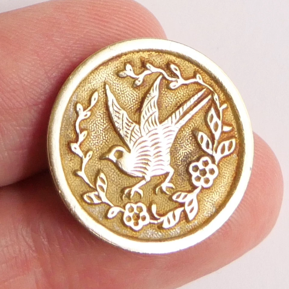 Button Antique - Bird - 23 MM - End 19th C. / Early 20th Century - Animal - Image 3 of 4