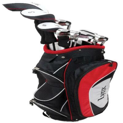 Lynx Power Tune Men's Complete 11-Piece Golf Club Set with Cart