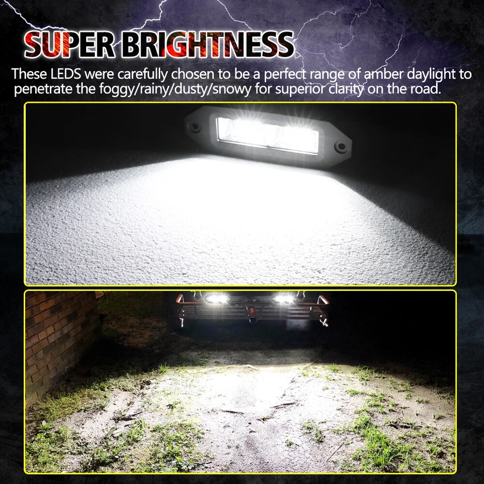 Luz de trabajo LED de montaje empotrado de 5/6,7" camión de inundación conducción niebla todoterreno respaldo inverso Foto 3 de 4