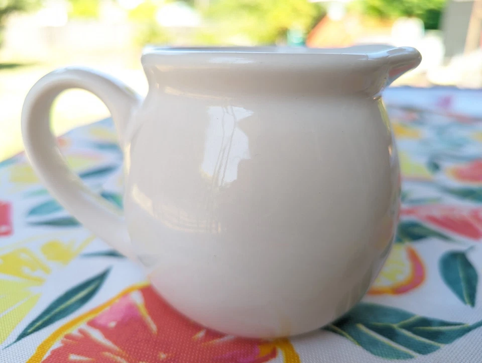 Rae Dunn - Ceramic CREAM Pitcher - Round Creamer Pour Spout & Handle Magenta - Image 2 of 4