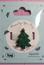 Lug "Christmas Tree" Sparkle Enamel Bag Charm  New In Package
