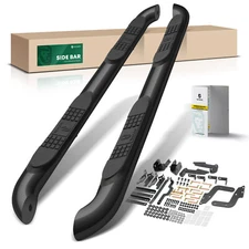 3" Black Steel Round Side Step Bar Running Board for Nissan Pathfinder 2013-2021