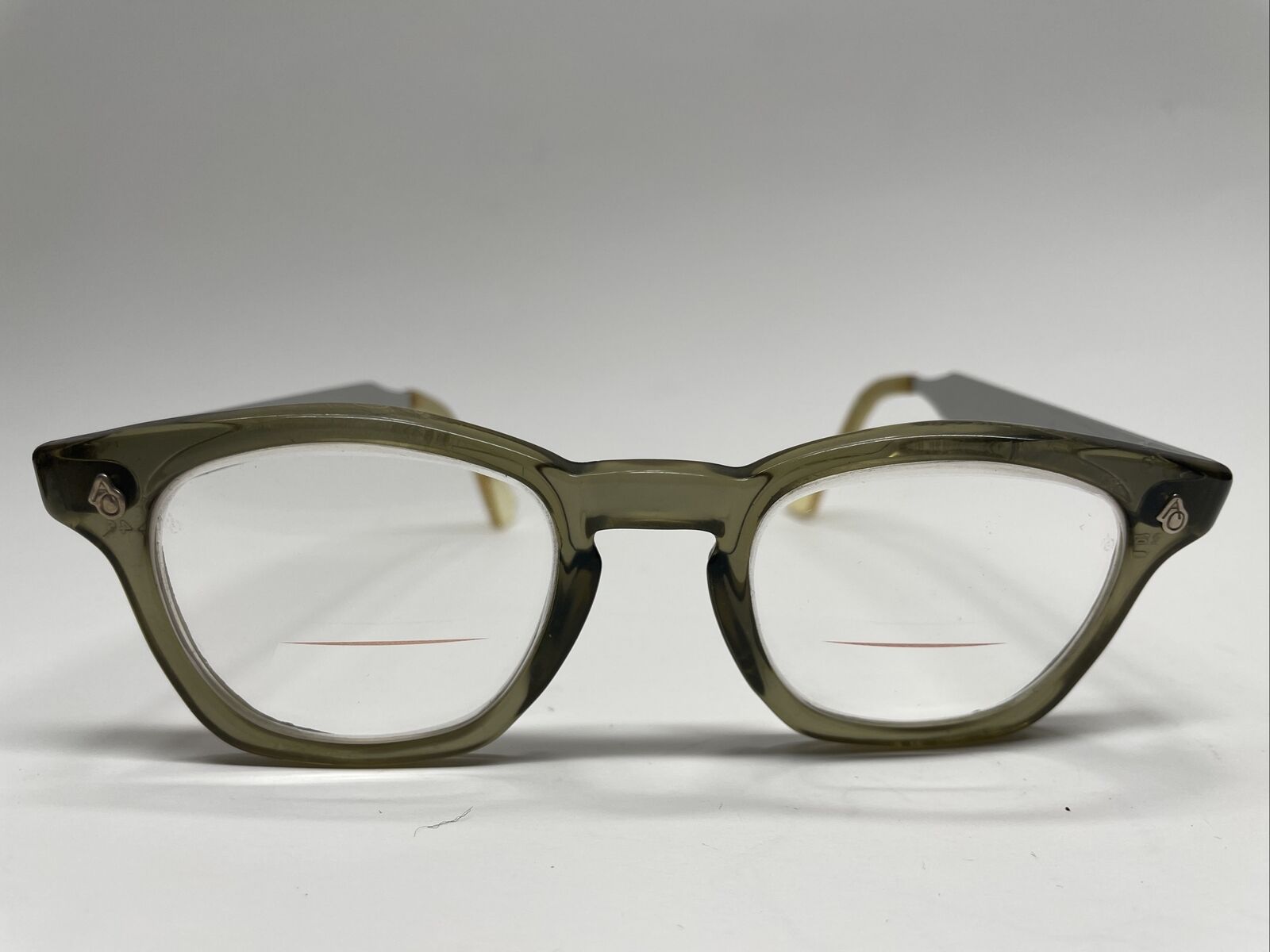 Vintage AMERICAN OPTICAL Glasses AO 46-22 Halo Metal Sides 4 1/2
