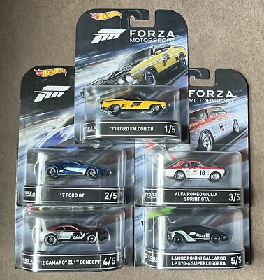  Hot Wheels FORZA Motorsport Set Retro Entertainment 5 Set (2016) Lamborghini