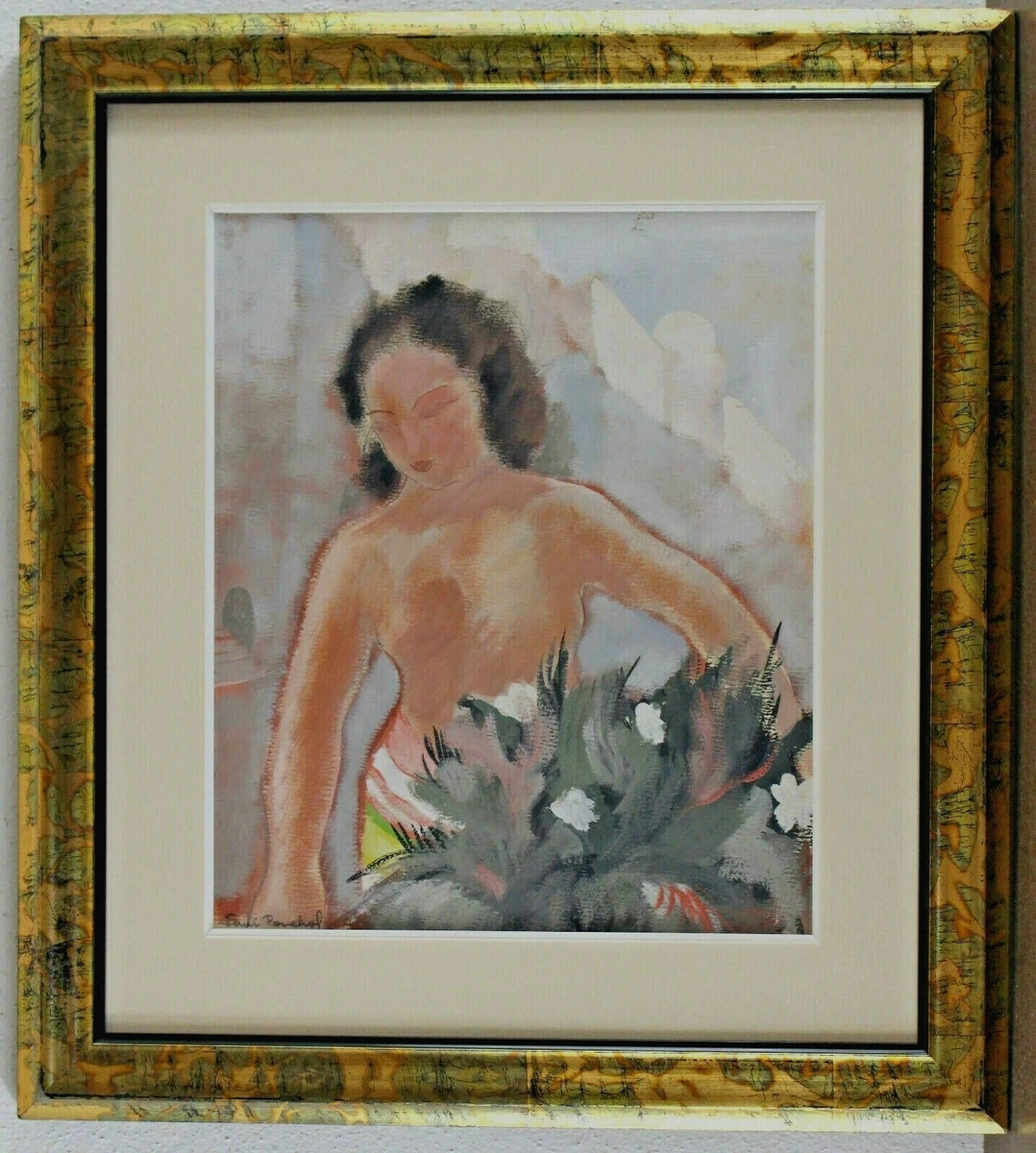 Acuarela Firmado Paul Pavehof Mujeres Semi Desnuda Desnudo Imagen Arte  Original | eBay