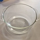 PYREX 343 3qt Clear Glass Round Glossy Mixing Bowl 8 in Diameter 3.5 in Height