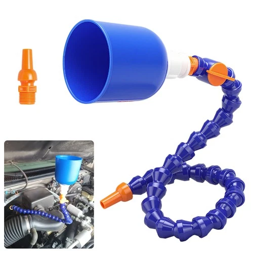 27" Universal Flexible Bendable Transmission Funnel Engine Oil Fluids Car Filler
