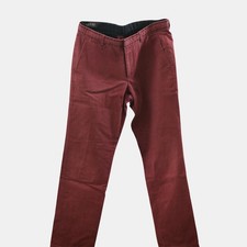 Gucci Burnt Maroon Cotton Slim Fit Trousers – Size 46 – Very Good Condition