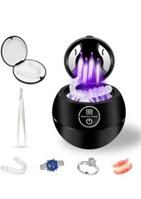 Ultrasonic Retainer Cleaner 42kHz, 180ml Retainer Cleaner Machine with 3 Modes