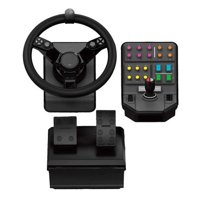 Logitech G Saitek Farm Sim Controller Lenkrad Pedale Steuerpult PC Mac USB 900°