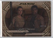 2018 Topps Star Wars Masterwork Powerful Partners Wood 9/10 Rey and Finn w3d