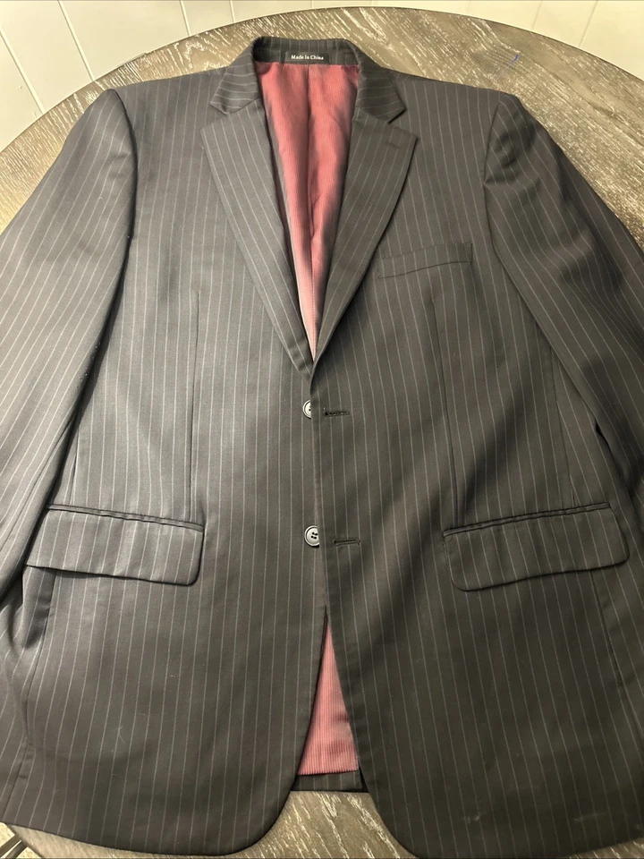 VTG PENDLETON SUIT Pinstripe 44R 2pc 36 R Pant Suit 100% Wool Lined - Image 2 of 4