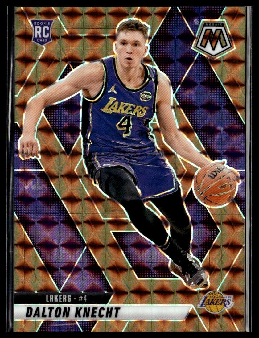 2024-25 Panini Mosaic 238 Dalton Knecht LA Lakers RC Bronze Prizm 61/75