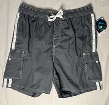 Kanu Surf Barracuda Swim Trunks Shorts Men  s Size XL Charcoal Gray Pockets