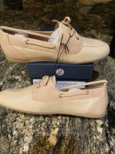 NEW $100 Womens Sperry Mila Raffia Slim Flat Boat Shoes, size 8