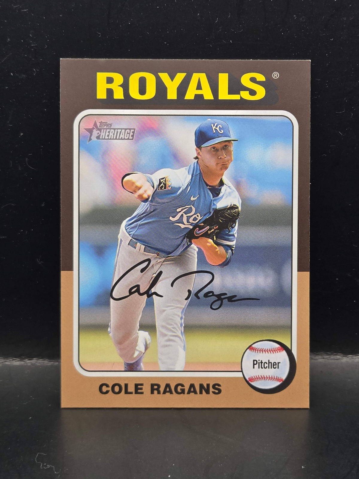 #120b Cole Ragans 2024 Topps Heritage Kansas City Royals ERROR Variation