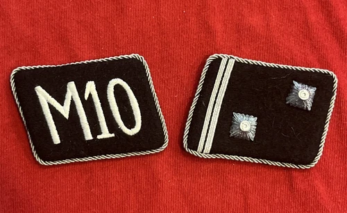 WW2 WWII German Stormtroopers Brownshirts Military collar tabs patches W RZM Tag