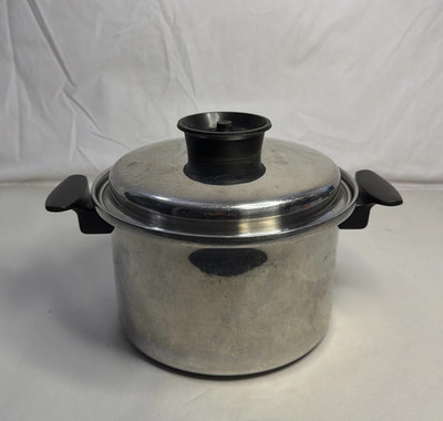 Townecraft Chef's Ware 4 Qt Stockpot T-304 Surgical Stainless Dutch Oven Pan Lid