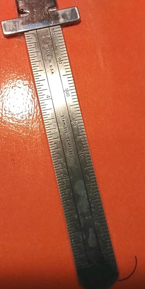 K-D TOOLS 2522 6" STAINLESS STEEL 32nd×MM STEEL RULE/HERBRAND MAGNETIC PICKUP... - Image 2 of 4