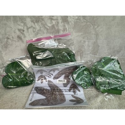 Dinosaur Footprint Wall Decals and Tropical Leaf Decorations Set Kids Decor