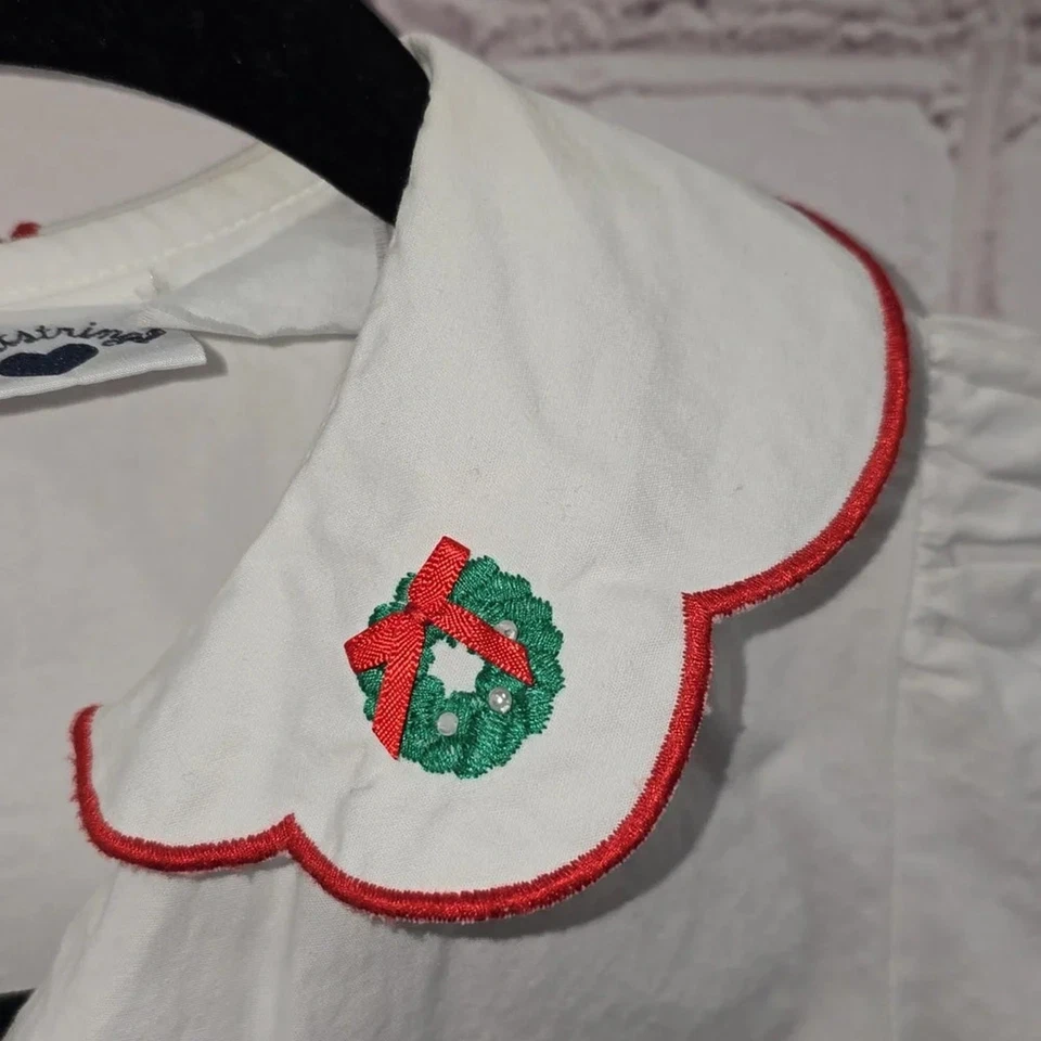 Hartstrings Girls Christmas Wreath Long Sleeve Shirt - Image 3 of 4