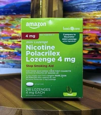 Amazon Basic Care Nicotine Polacrilex Lozenges 4 mg Mint Flavor 216 COUNT!07/27