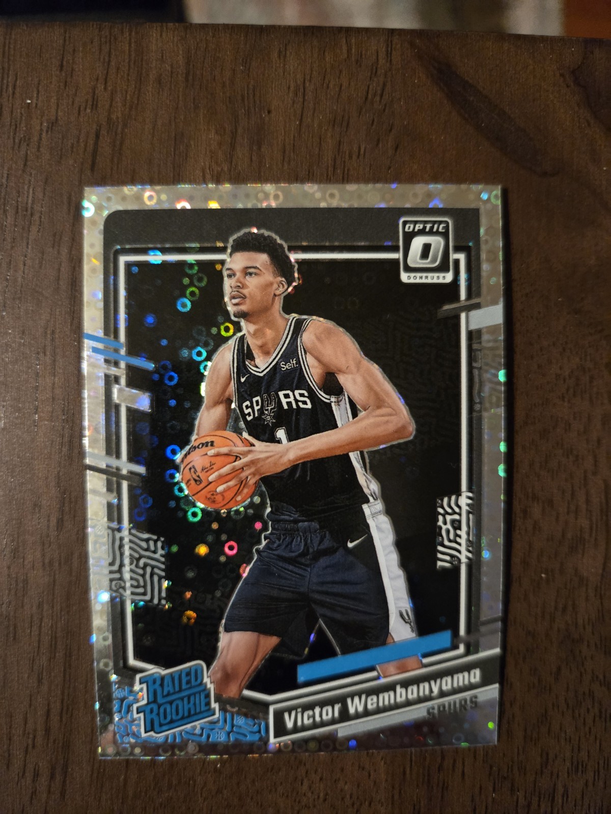 2023 Donruss Optic - Rated Rookie Victor Wembanyama #225 Fast Break Disco Prizm.