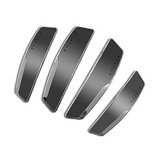 4Pcs High Glossy Slim Door Edge Guards Bumper Protector Trim Metallic Silver