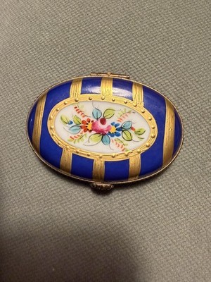 Limoges Frankreich Floral Vintage Schmuckschatulle