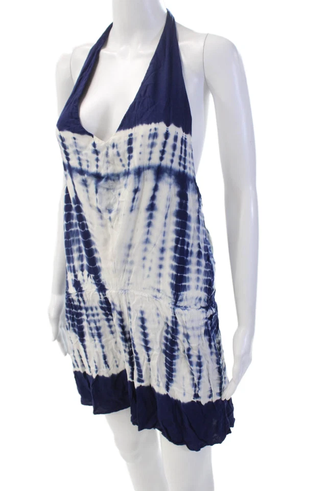 Mameluco halter sin mangas azul talla S Young Fabulous & Broke para mujer tie-dye Foto 2 de 4