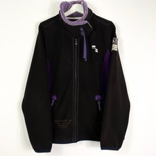 Gaastra Jacke Fleecejacke Gr.XXL Damen Schwarz Lila Damenjacke Bestickt Logo