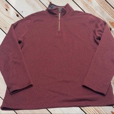 G.H. BASS  CO Men's XL Maroon 1/4 Zip Pullover