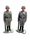 1960's Louis Marx WW2  German Soldiers 6" Hard Plastic Painted Soldier (2)