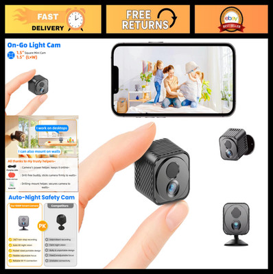 Wireless Mini Camera 1080P HD - 30-Day Battery, AI Motion Detection, Night Visio