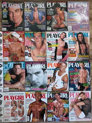 PLAYGIRL Magazine Vintage '90's Lot of 16 w/ CENTERFOLDS DiCaprio Beckford