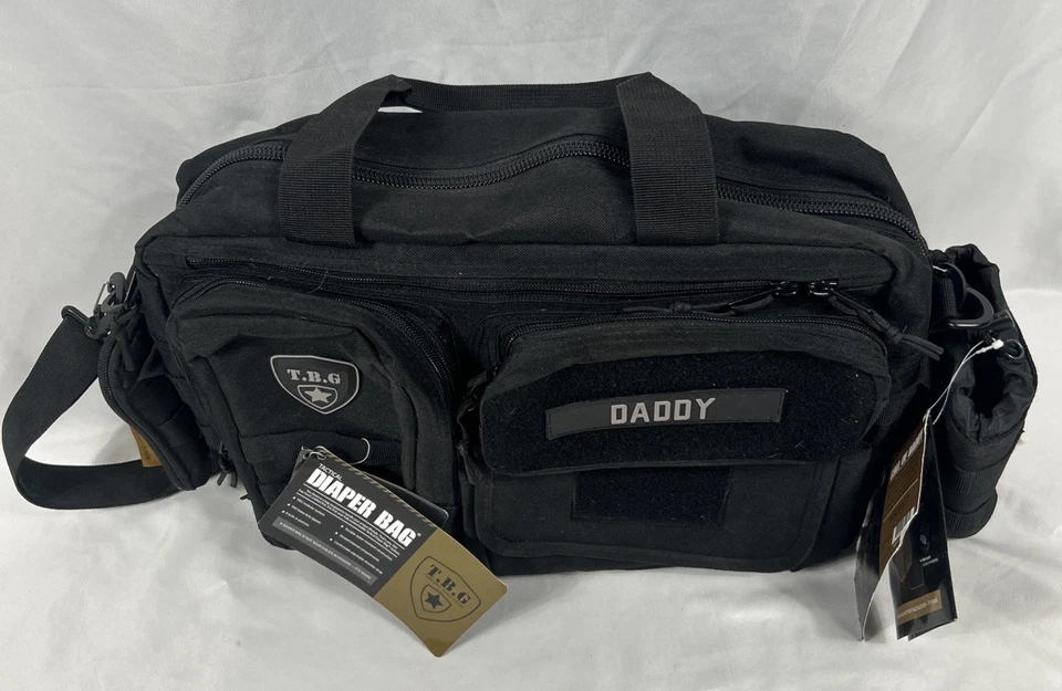 Bolsa de pañales Tactical Baby Gear Deuce negra papá Foto 2 de 4