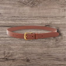 Frye Women's Belt Size Large/ XL Brown Cognac Leather Gold Buckle