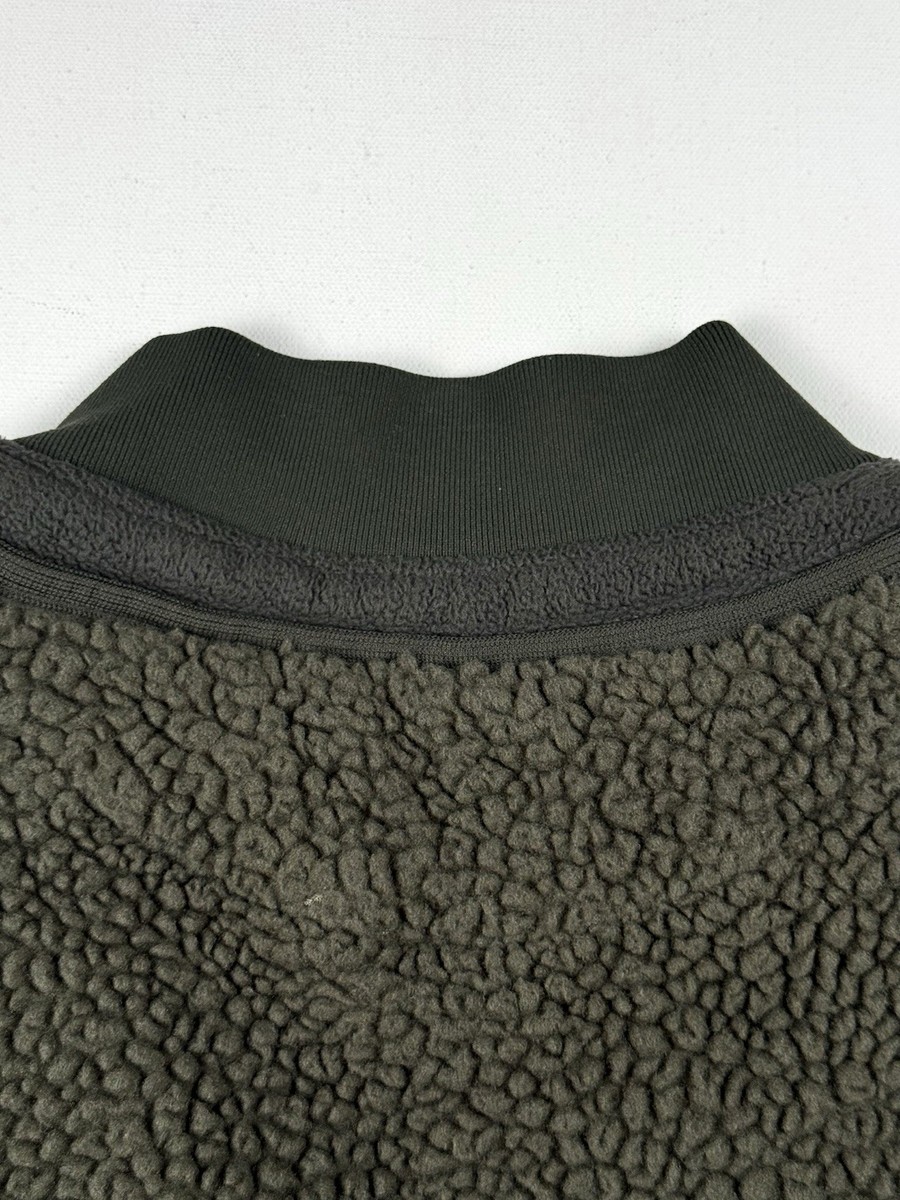 Uniqlo White Mountaineering Fleece Jacket Olive Green Men's Size S View 4