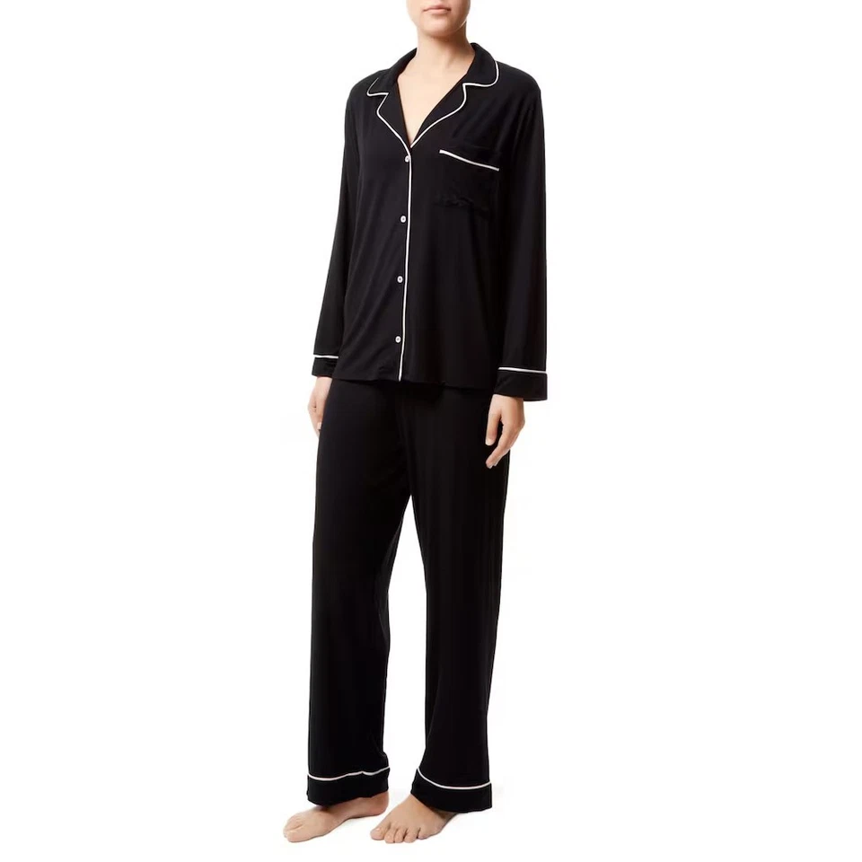 Conjunto de pijama clásico para mujer Eberjey Gisele negro M, en zappos por $158 regular, tan suave Foto 3 de 4