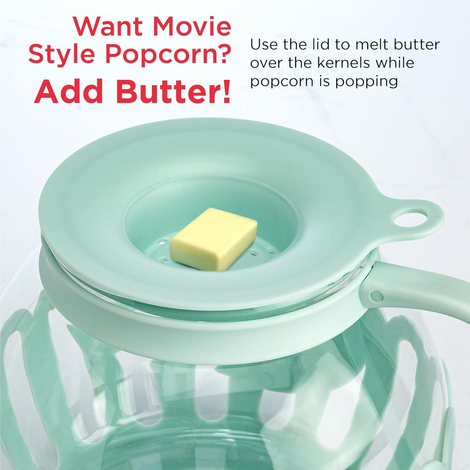 Ecolution Patented Micro-Pop Microwave Popcorn Popper with Temperature Safe Glas