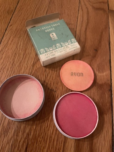 Vintage 1940's Avon Cosmetics Dressing Table Rouge/blush NEW Red Shade Makeup - Picture 12 of 13