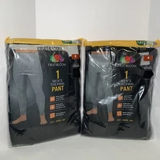 Fruit of the Loom MEDIUM 2 Men’s Thermal Underwear Pants Black Long Johns