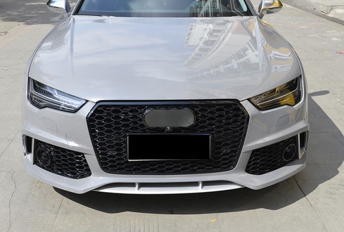 For Audi A7 S7 C7.5 2016 2017 2018 Grille RS7 Style Honeycomb Bumper Grill Black - Picture 5 of 10