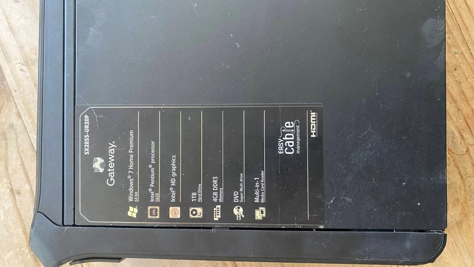 Gateway SX2855-UR20P Intel Pentium G620 4GB DDR3 NO HDD NO OS CAN BE FOR PARTS - Image 3 of 3